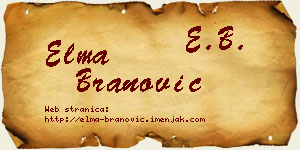 Elma Branović vizit kartica